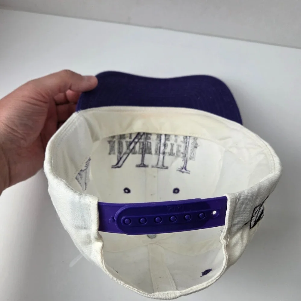 Vintage 90s Northwestern Wildcats College Football SnapBack Hat White Spell Out